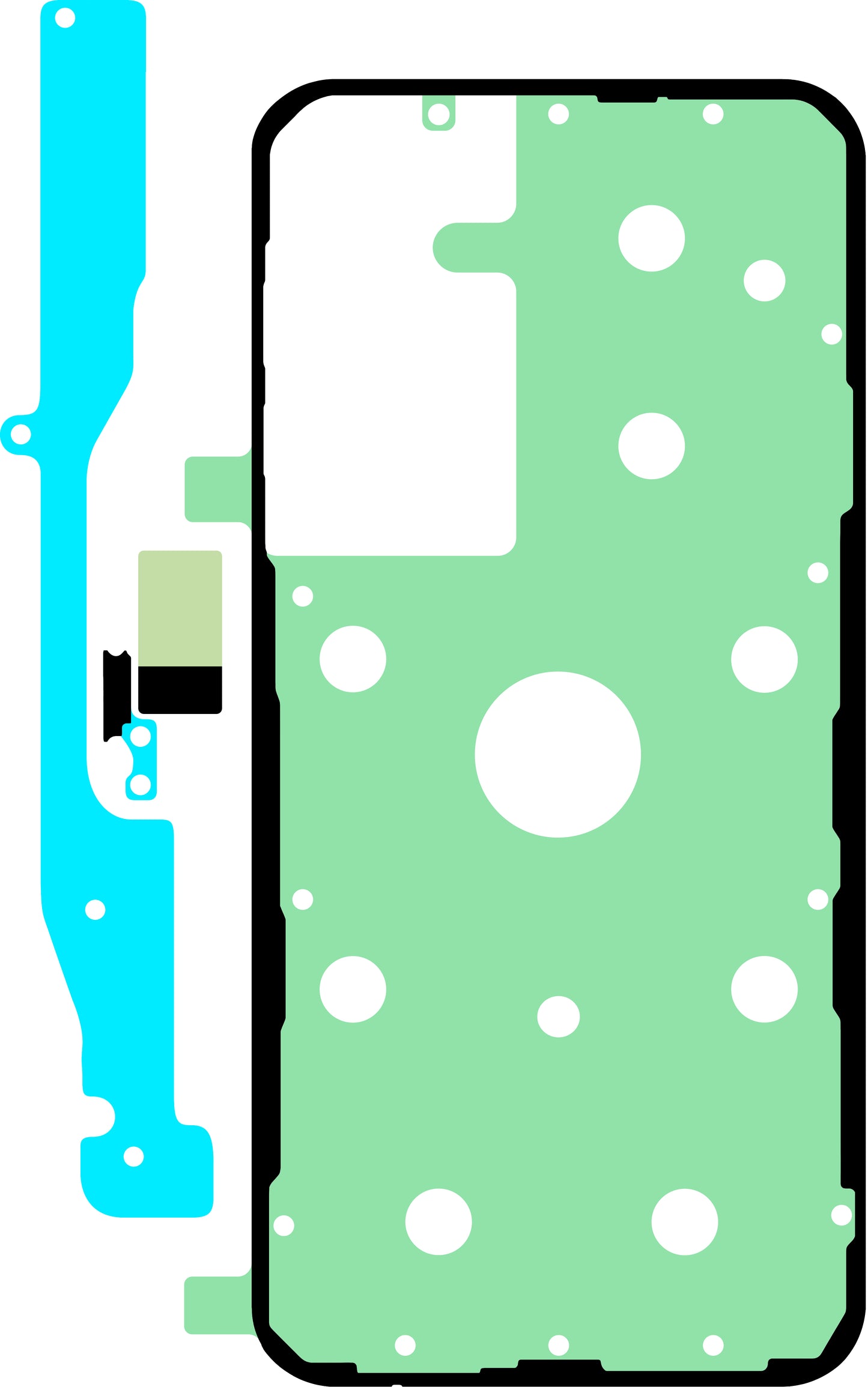 Kit Adhésif Écran Samsung Galaxy A55 5G A556, Service Pack GH82-34540A