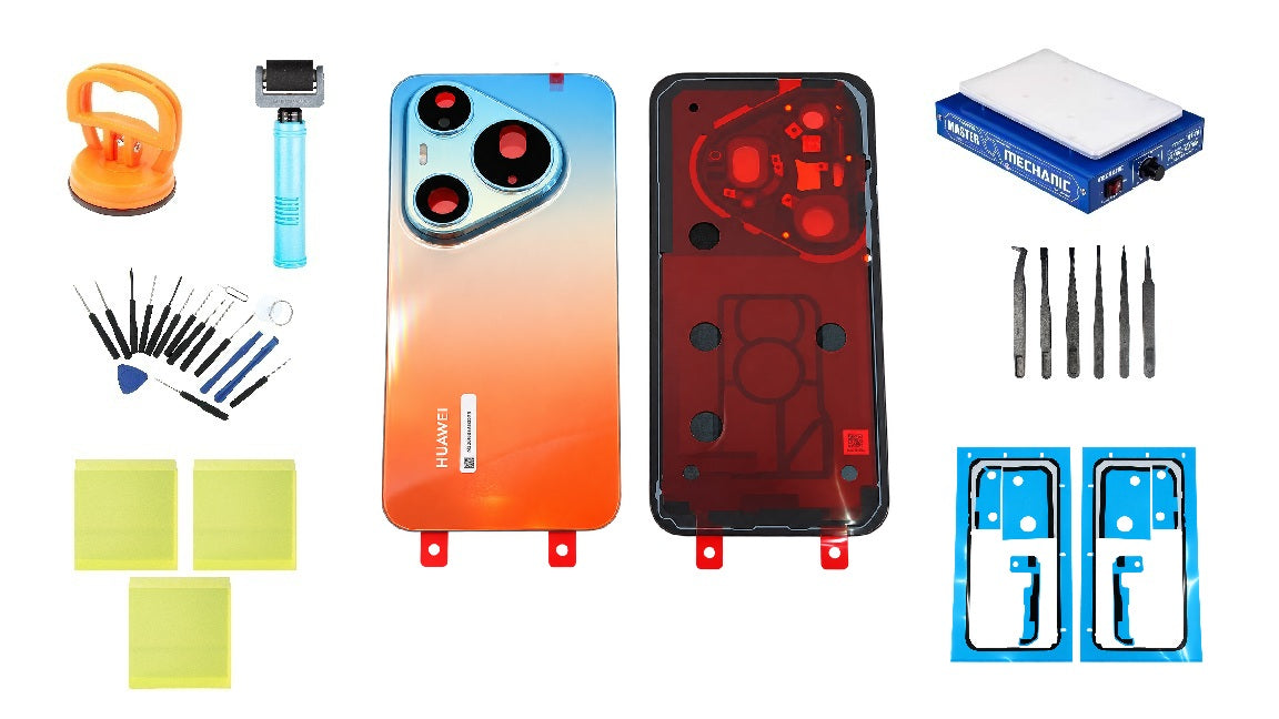 Kit de coque arrière de batterie Huawei Pura 90s Pro Max Orange Ocean Service Pack avec outils de réparation dédiés
