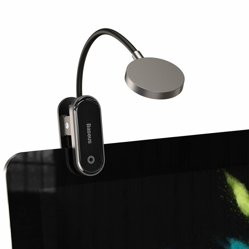Baseus Comfort Reading Mini Clip LED Schreibtischlampe, Grau DGRAD-0G