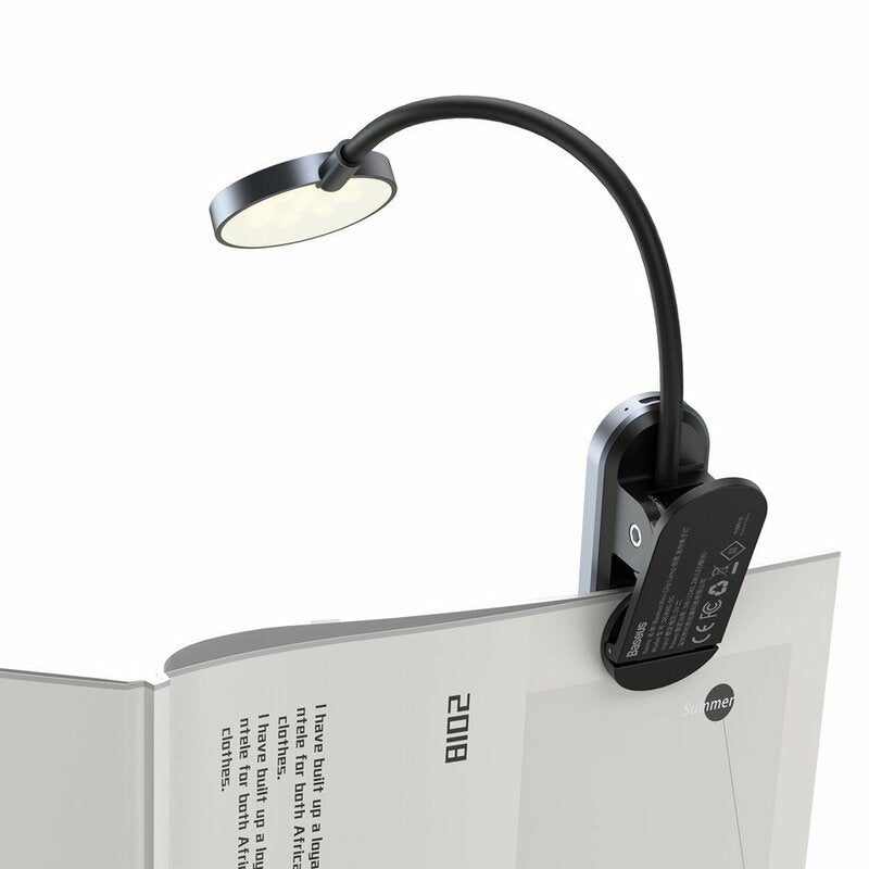 Baseus Comfort Reading Mini Clip LED Schreibtischlampe, Grau DGRAD-0G