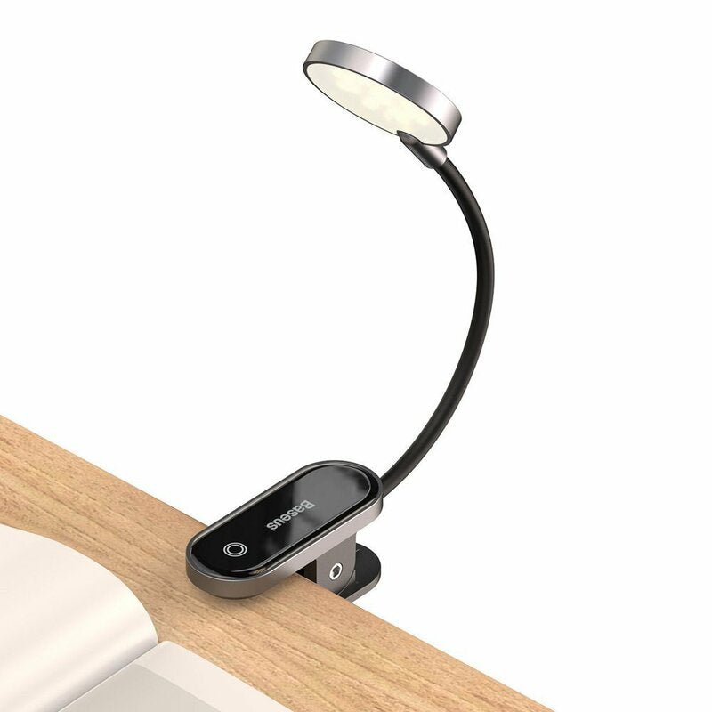 Baseus Comfort Reading Mini Clip LED Schreibtischlampe, Grau DGRAD-0G