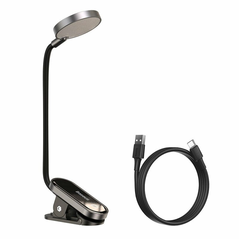Baseus Comfort Reading Mini Clip LED Schreibtischlampe, Grau DGRAD-0G