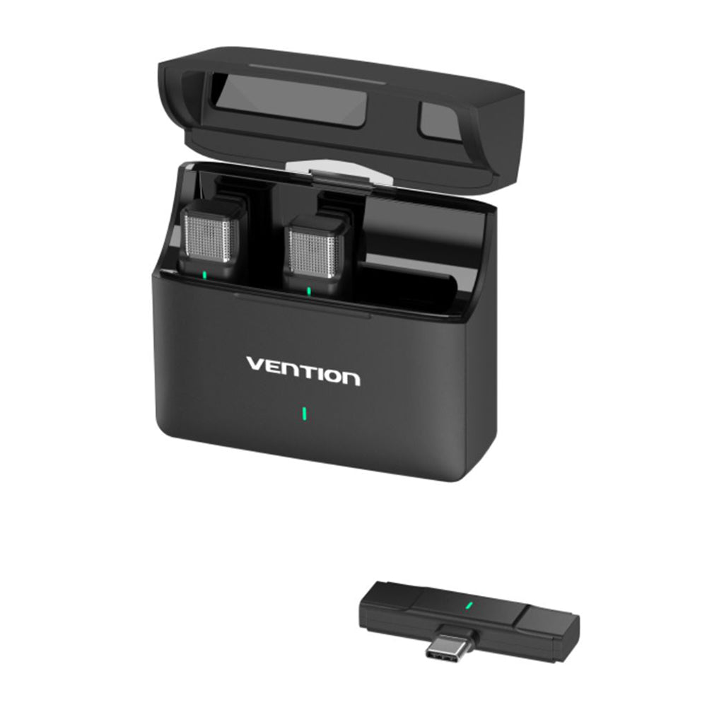 Lavallière Vention Clip-On, USB-C, Set 2 pièces, Noire
