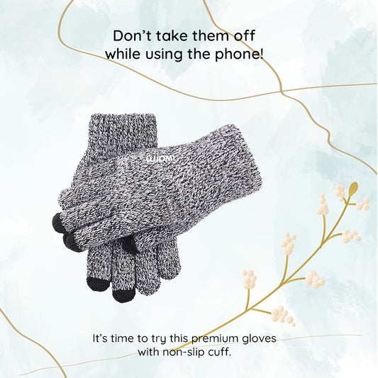 Winter-Touchscreen-Handschuhe Iwarm ST0018, Größe 23cm, Schwarz