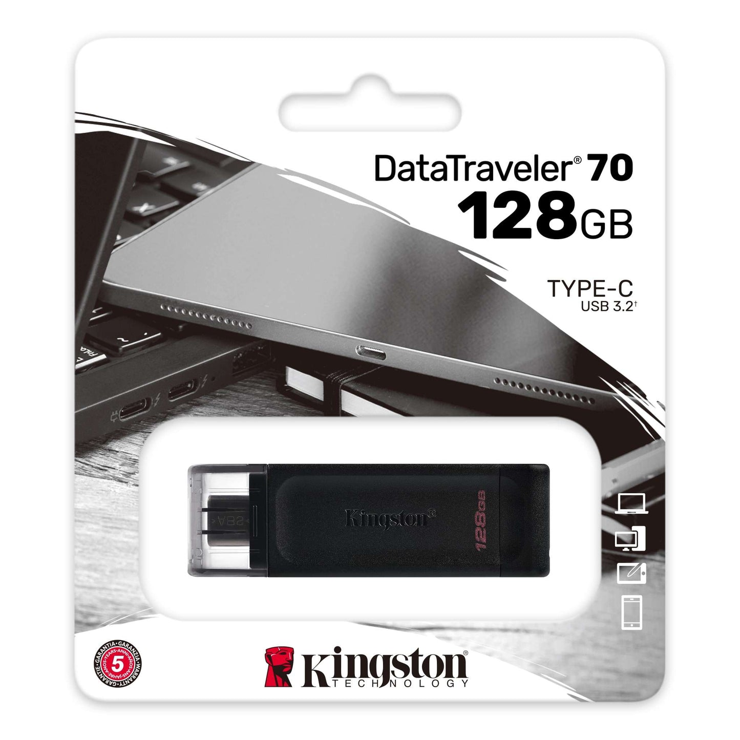 Externer USB-C Speicher Kingston DT70, 128Gb DT70/128GB