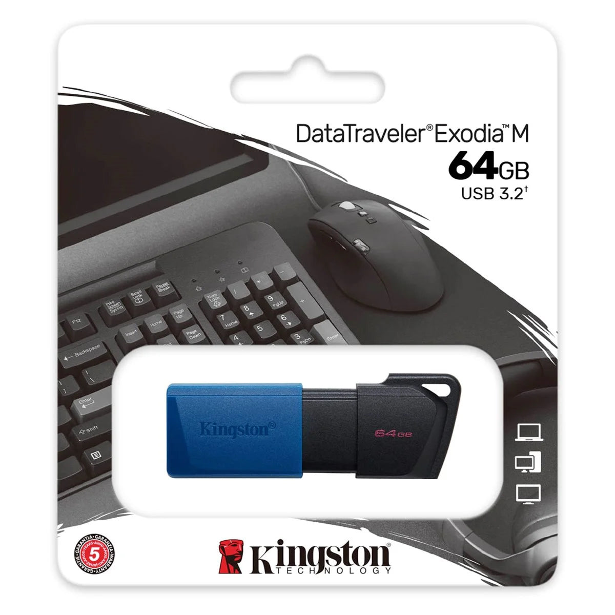 Mémoire Externe USB-A 3.2 Kingston DT Exodia M, 64Gb DTXM/64GB