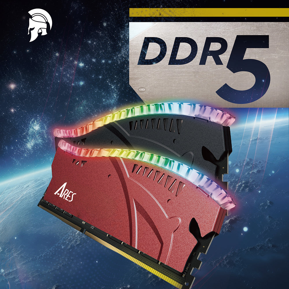 Mémoire RAM Dato Ares Armor Lite, DDR5, RGB, 16GB, 6000Mhz, Rouge ARB16G5R60
