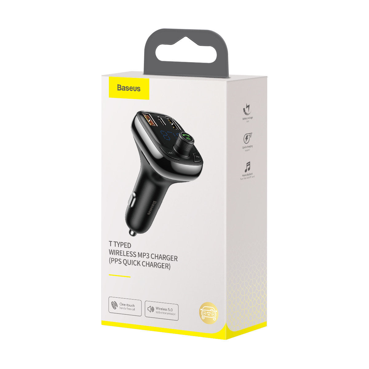Baseus S-13 FM-Transmitter Bluetooth | QC 3.0 & PD | 2x USB-A + USB-C | microSD