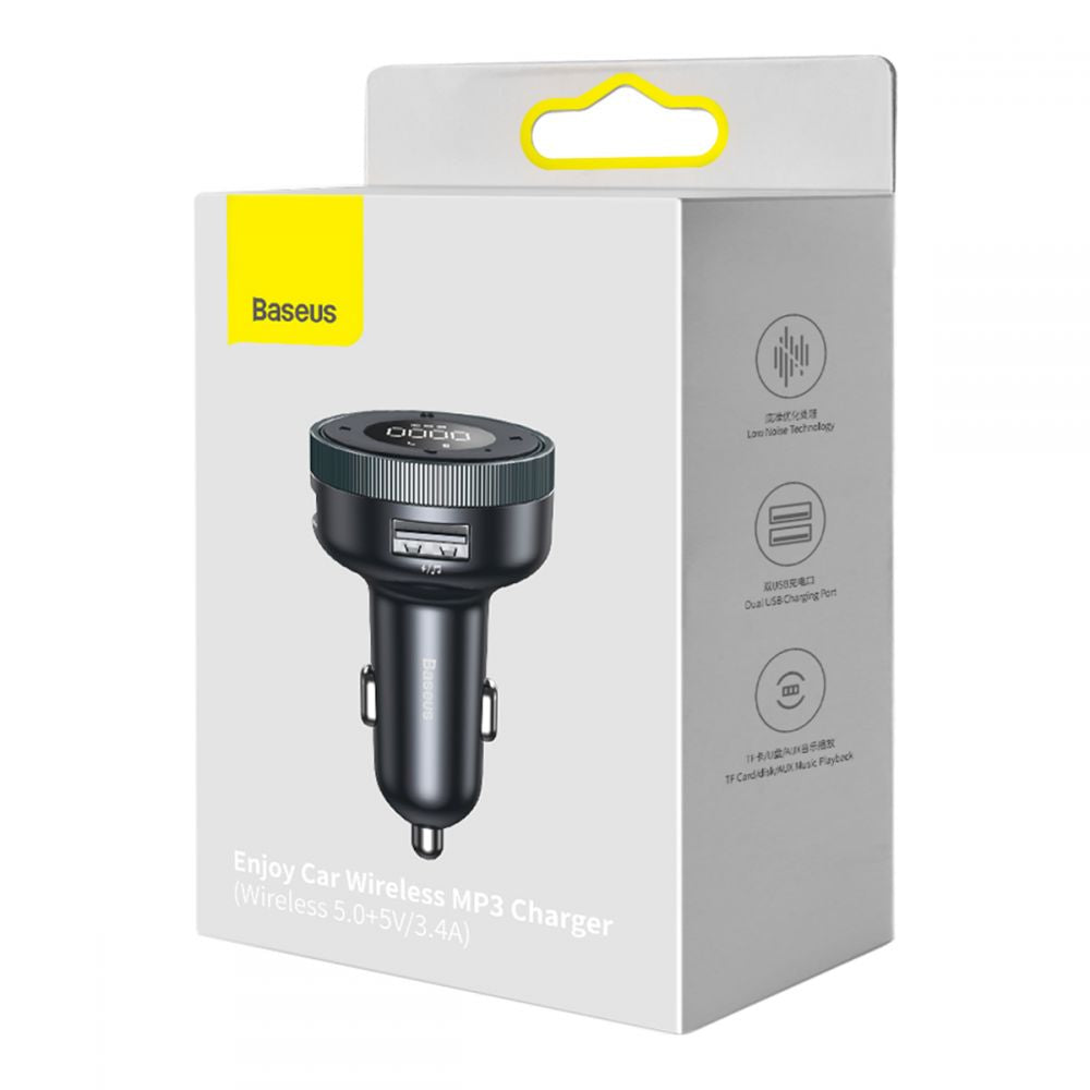 Baseus Enjoy Bluetooth FM Modulator, 2 x USB-A - 1 x microSD - 1 x AUX CCLH-01