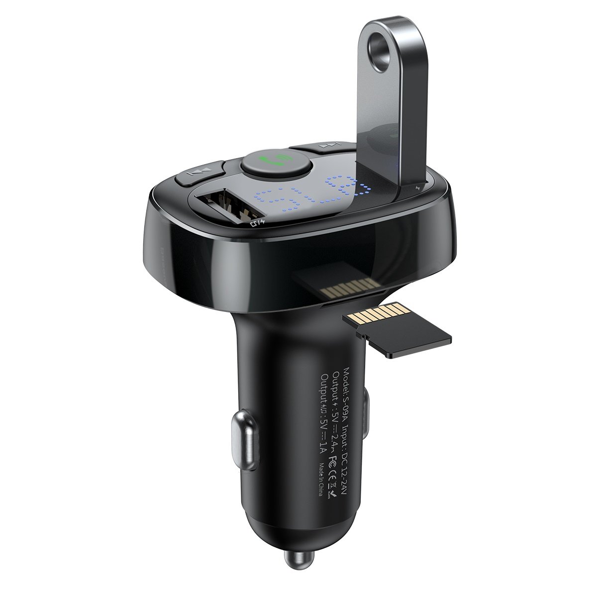 Baseus S-09A FM-Transmitter Bluetooth | 2x USB-A & microSD