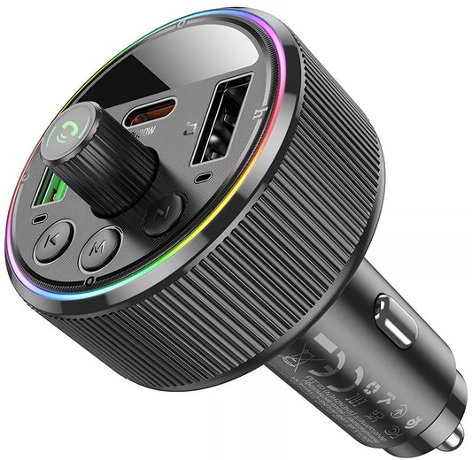 Modulateur FM Bluetooth HOCO E82, 2 x USB-A - 1 x USB-C