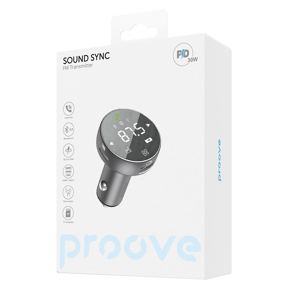 FM Bluetooth Modulator Proove, 1 x USB-A - 1 x USB-C - 1 x microSD FMSS30110003