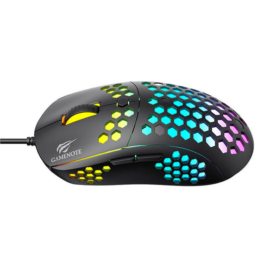 Gaming-Maus HAVIT MS1032, kabelgebunden, USB, RGB, 800DPI - 6400DPI, Schwarz