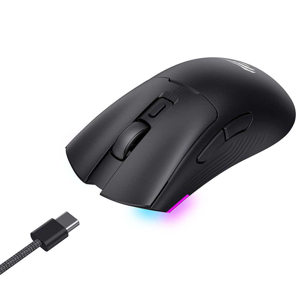 Souris Gaming Sans Fil HAVIT MS966WB, 800DPI - 10000DPI, BT / Wi-Fi / Filaire, Noir