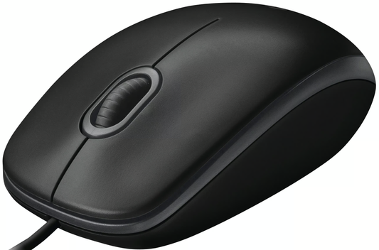 Mouse Wired USB Logitech B100, 1000DPI, Schwarz 910-003357