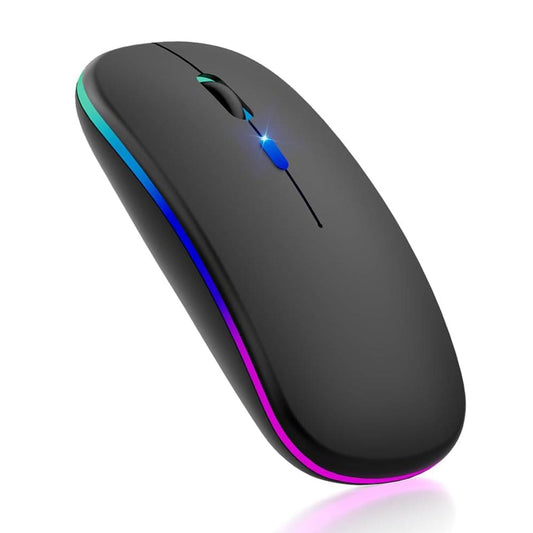 Souris sans fil Techsuit M1, RGB, 1600DPI, BT / Wi-Fi, Noir