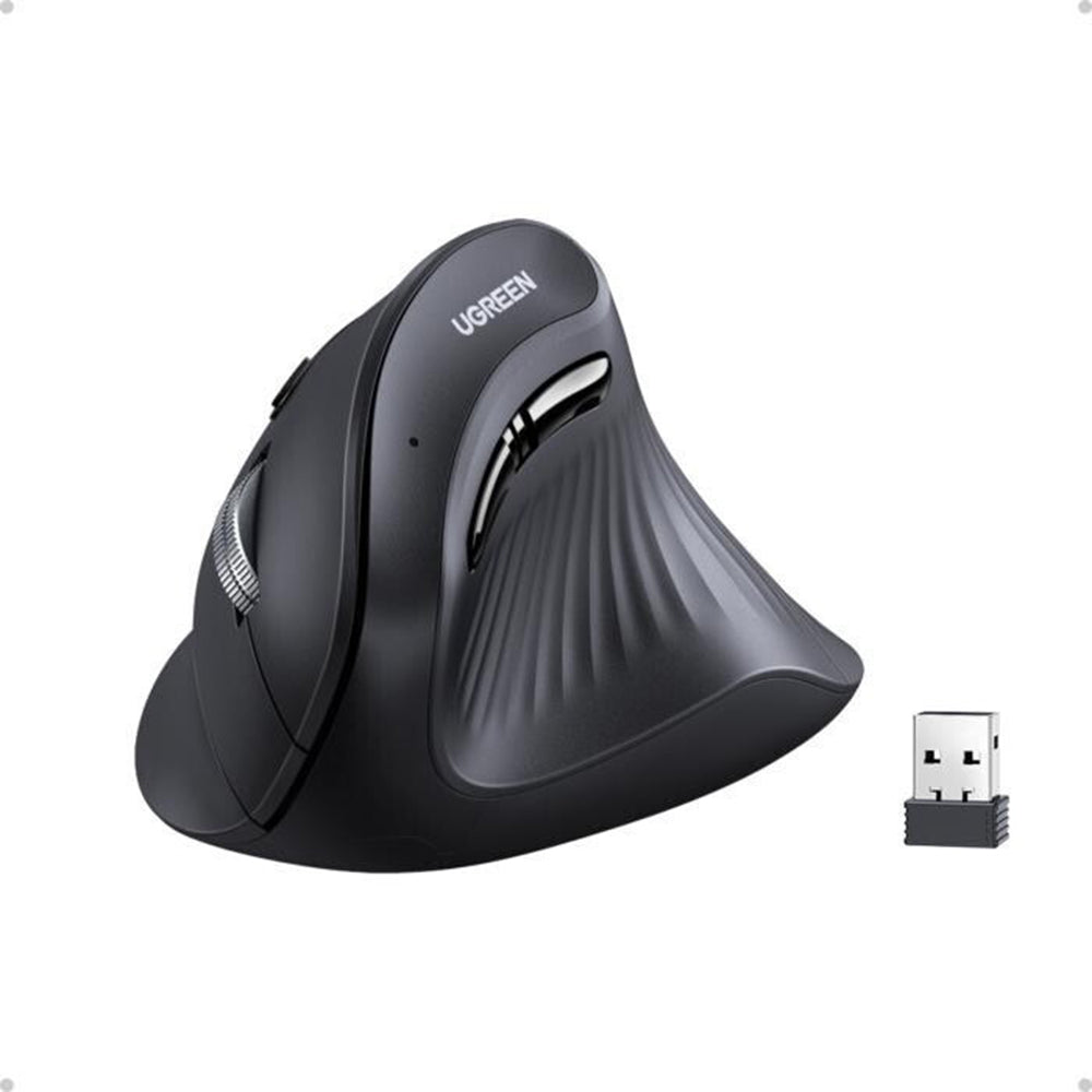 Kabellose Maus UGREEN MU008, 4000DPI, BT / Wi-Fi, Schwarz