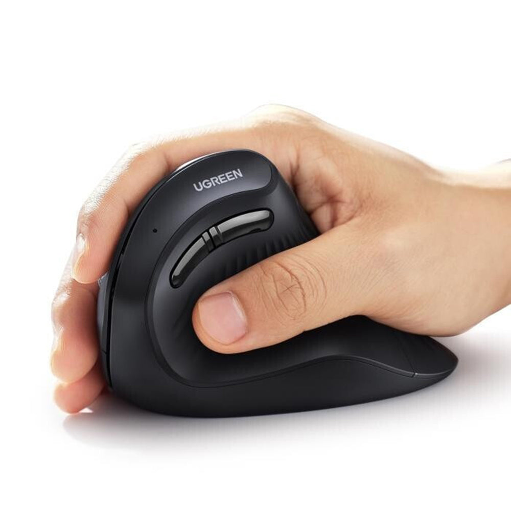Kabellose Maus UGREEN MU008, 4000DPI, BT / Wi-Fi, Schwarz