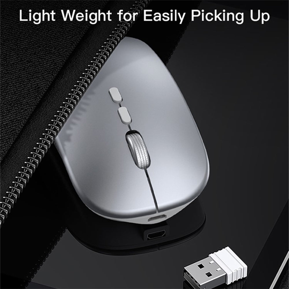 Wireless-Maus Yesido KB15, 800DPI - 1600DPI, Silber
