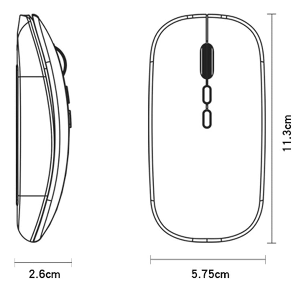 Wireless-Maus Yesido KB15, 800DPI - 1600DPI, Silber