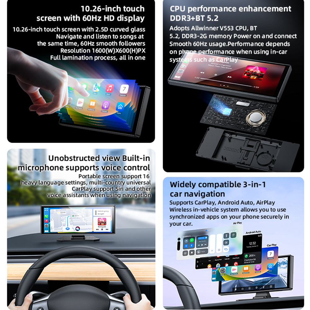 Auto-Navigation Yesido KM19, Wi-Fi, 10,26 Zoll