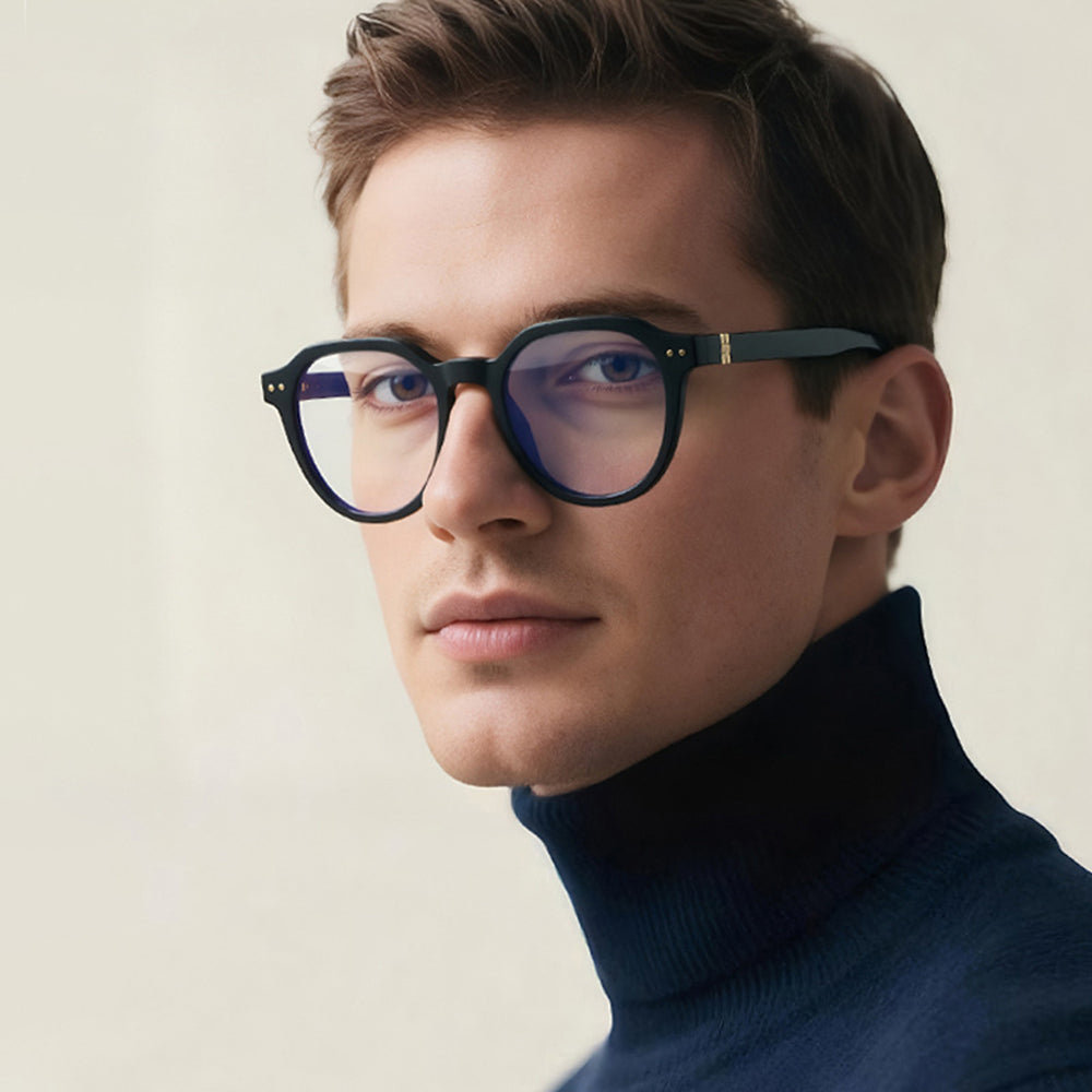Computerbrille für Männer Techsuit 2228, Anti-Blue Light, Hellbraun
