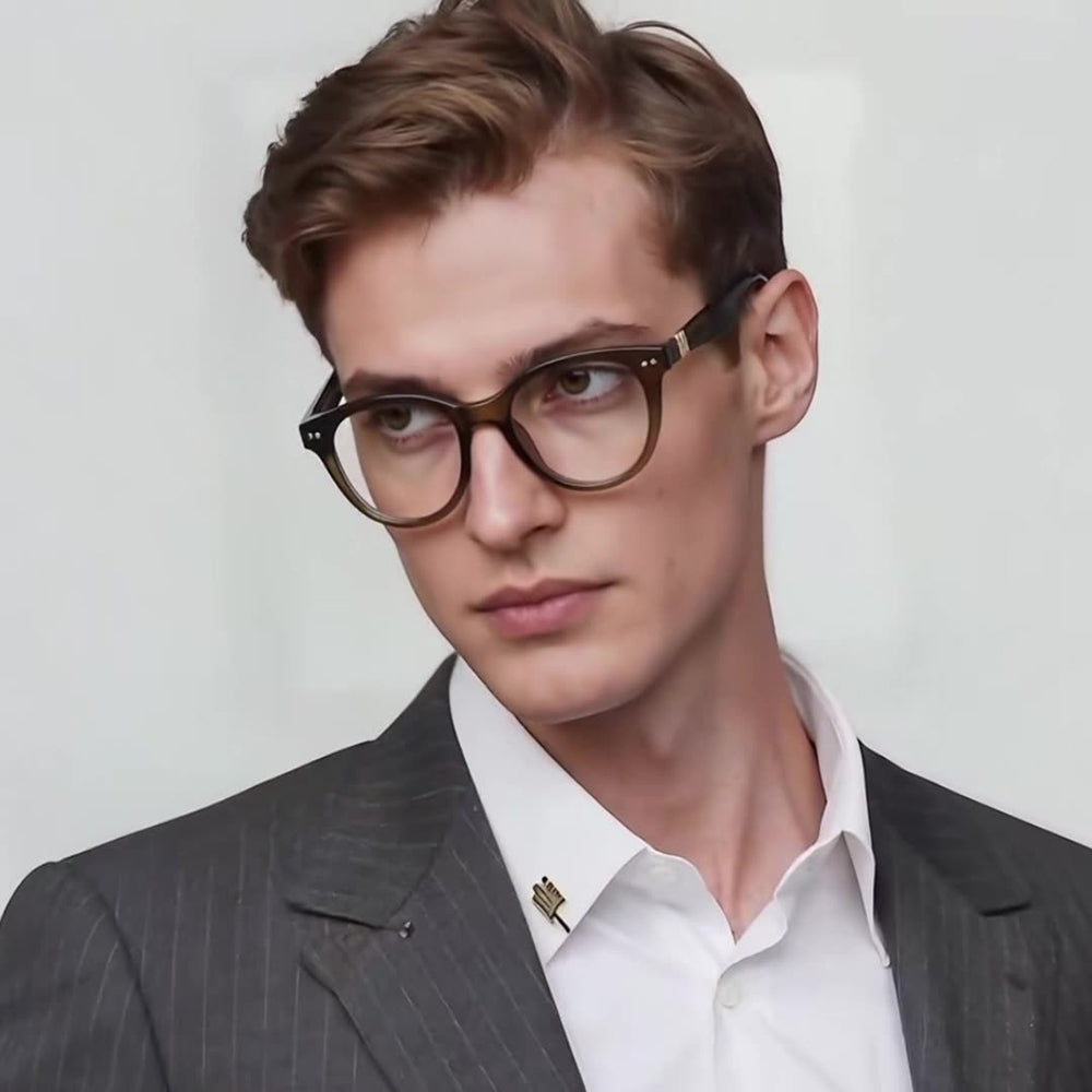 Computerbrille für Männer Techsuit 2231, Anti-Blue Light, Hellbraun