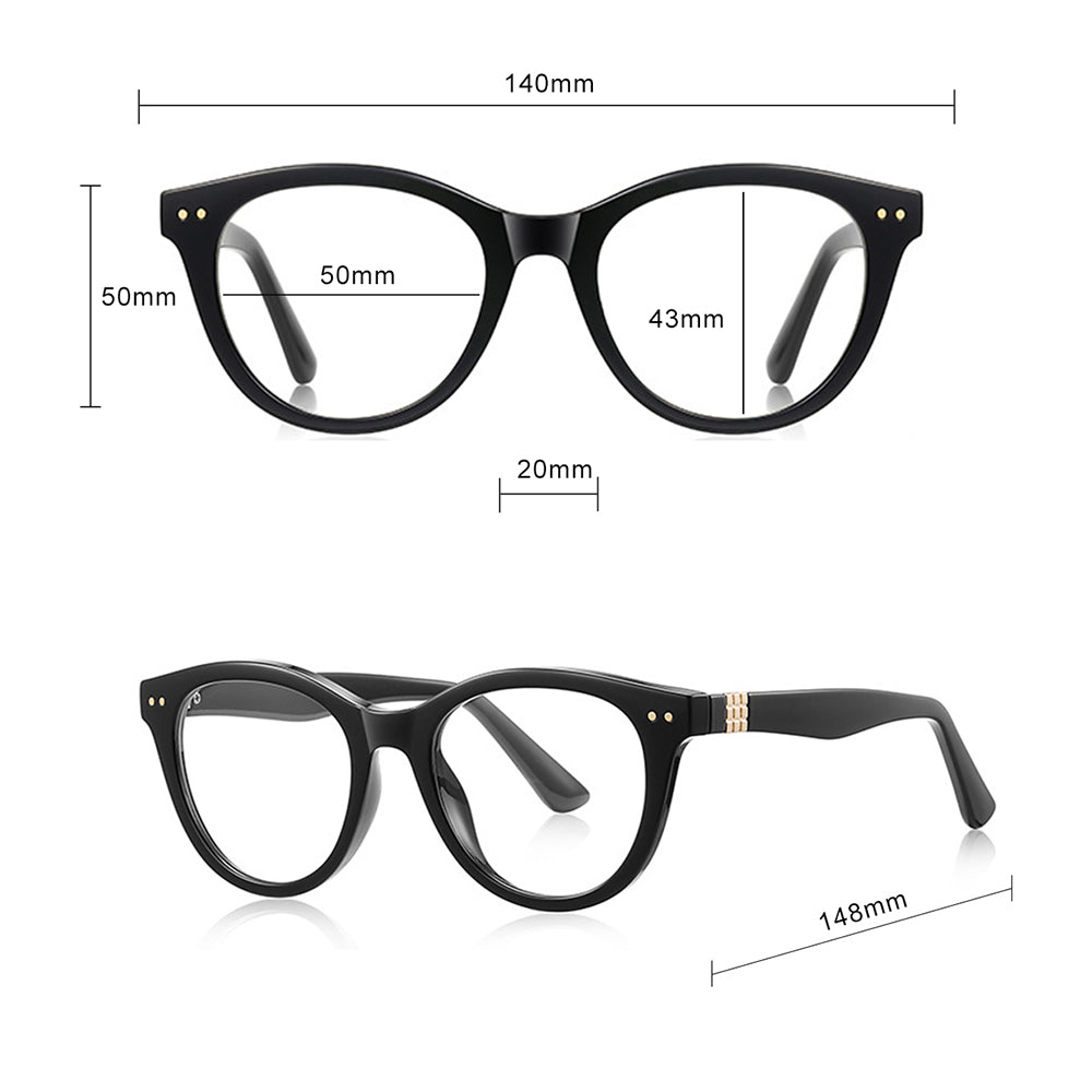 Computerbrille für Männer Techsuit 2231, Anti-Blue Light, Schwarz