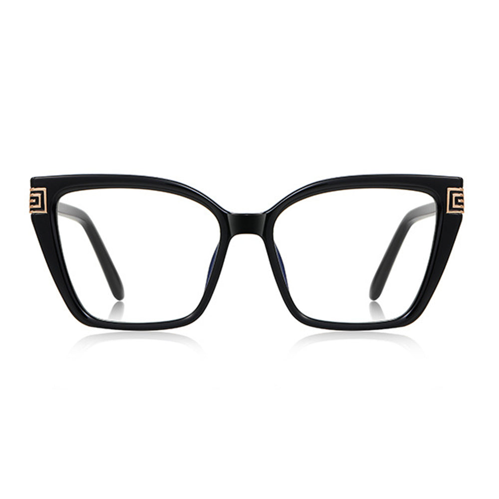 Lunettes d'ordinateur pour femmes Techsuit 2260, Anti-Lumière Bleue, Noires Dorées
