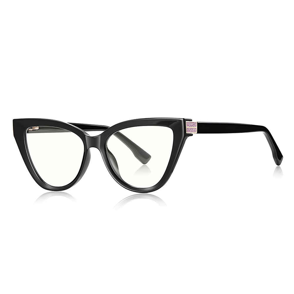 Lunettes d'ordinateur pour femmes Techsuit 2279, Anti-Lumière Bleue, Noires