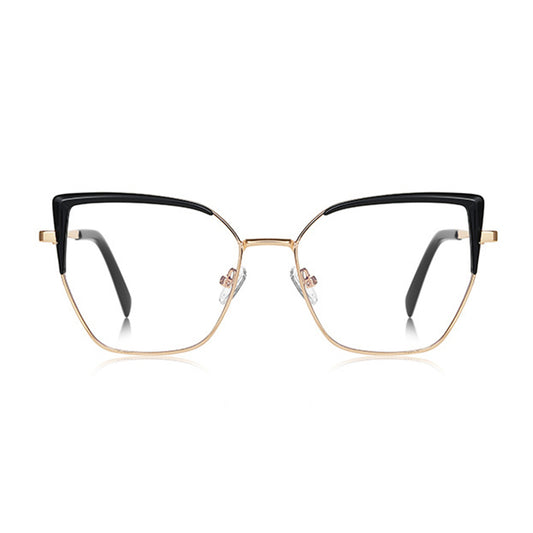 Damen Computerbrille Techsuit 3156, Anti-Blue Light, Schwarz Gold
