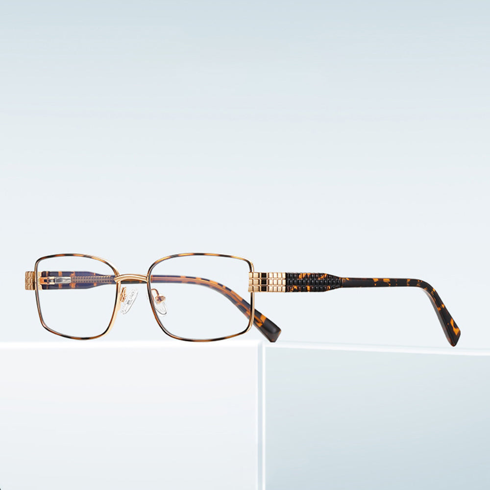Lunettes d'ordinateur pour femmes Techsuit 3163, Anti-Lumière Bleue, Noires Dorées