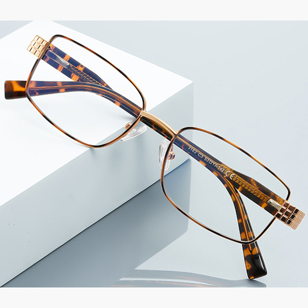 Lunettes d'ordinateur pour femmes Techsuit 3163, Anti-Lumière Bleue, Noires Dorées
