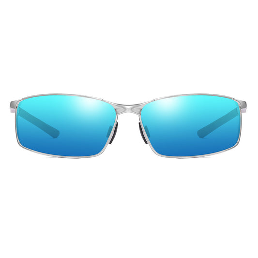 Lunettes de Soleil Homme Techsuit 559, Polarisées, Protection UV, Argentées Bleues