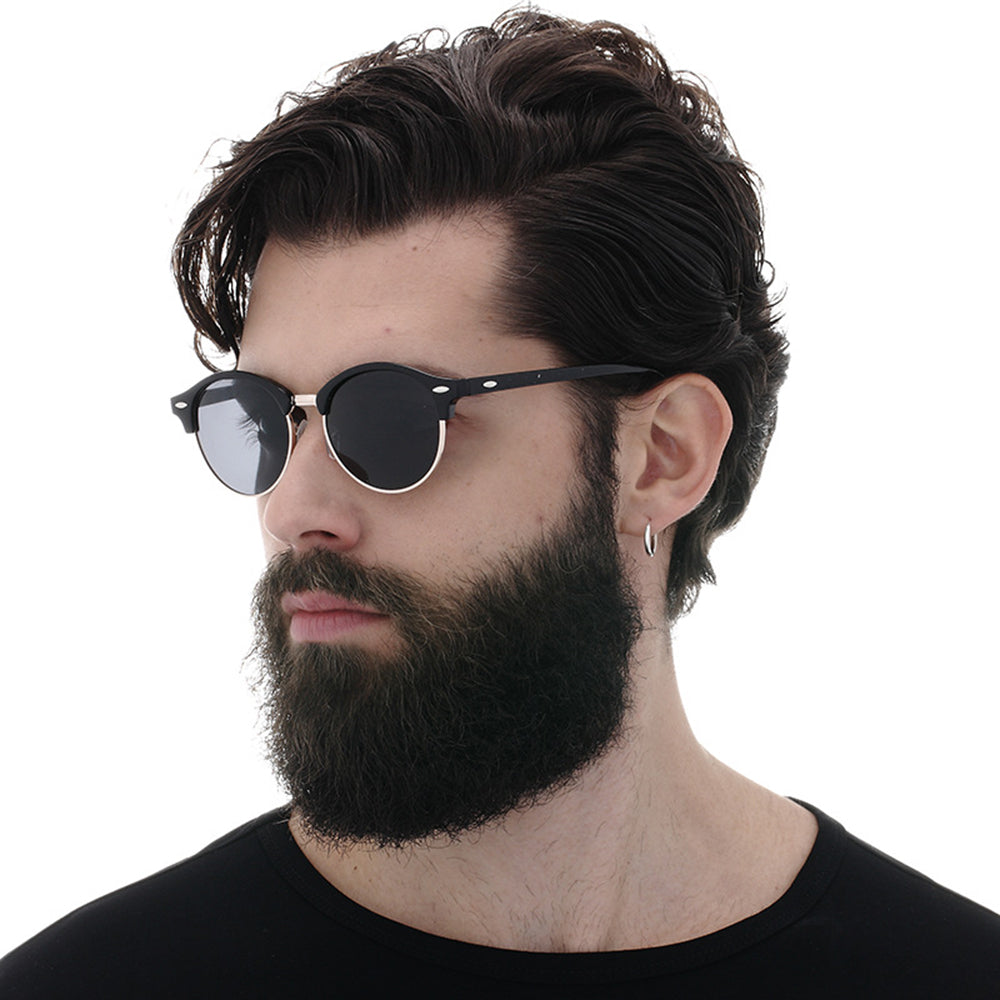 Herren-Sonnenbrille Techsuit 66612, polarisiert, UV-Schutz, goldblau