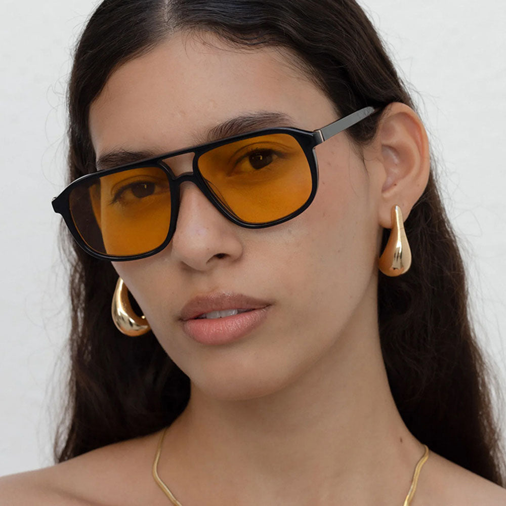 Lunettes de Soleil Femme Techsuit 18266, Noires Orange