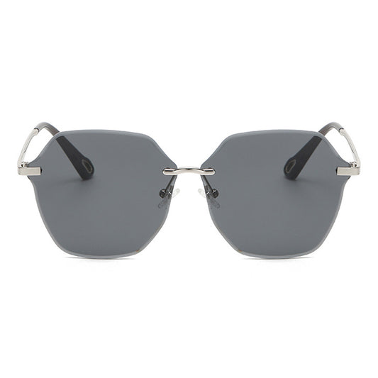 Techsuit 8195 Women's Sunglasses, Black Silver