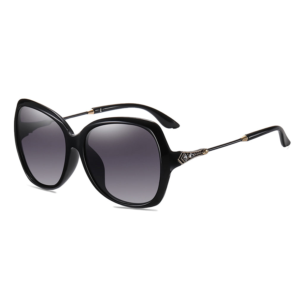 Damen-Sonnenbrille Techsuit 8881, polarisiert, UV-Schutz, Schwarz Grau