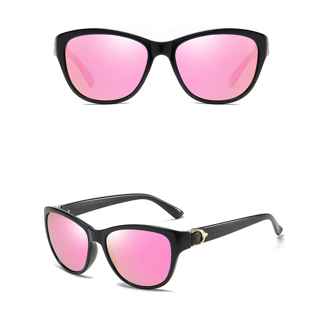 Lunettes de Soleil Femme Techsuit A572, Polarisées, Protection UV, Noir Rose