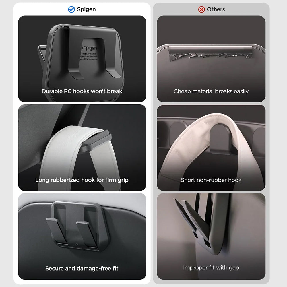 Spigen Auto-Organizer zur Befestigung an der Rückseite des Sitzes für Tesla Y / 3, 2er-Set ACP11563