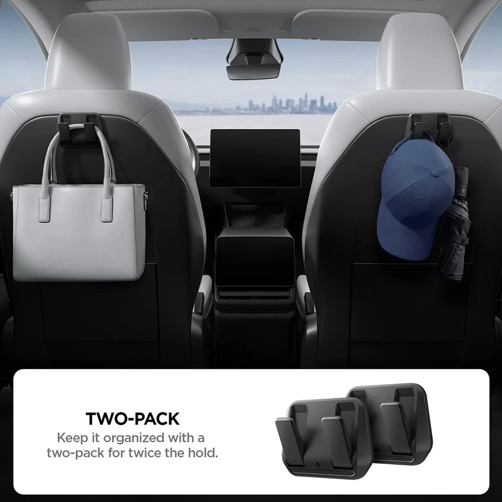 Spigen Auto-Organizer zur Befestigung an der Rückseite des Sitzes für Tesla Y / 3, 2er-Set ACP11563
