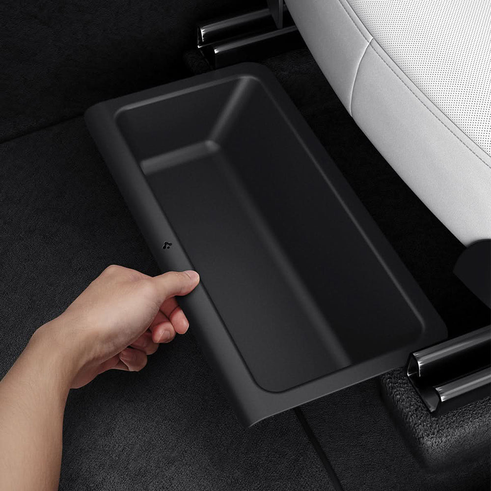 Spigen TO222J Auto-Organizer zur Montage unter dem Sitz für Tesla Y Juniper, 2-teiliges Set