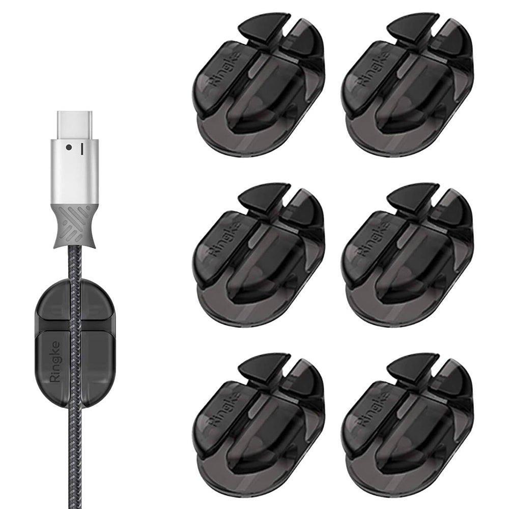Kabel Organizer Ringke, Set 6 Stück, Schwarz