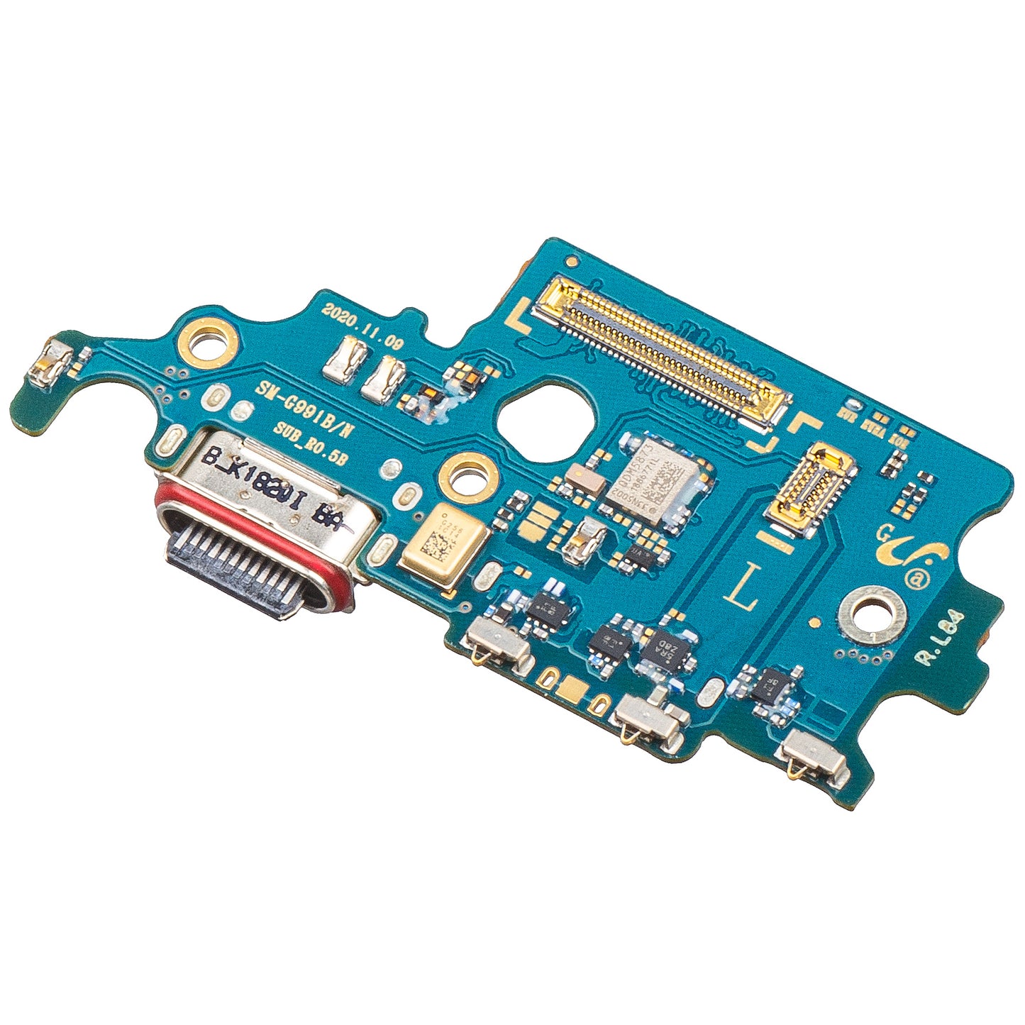 Ladebuchse / Mikrofon / SIM-Leser Platine für Samsung Galaxy S21 5G G991 | Service Pack