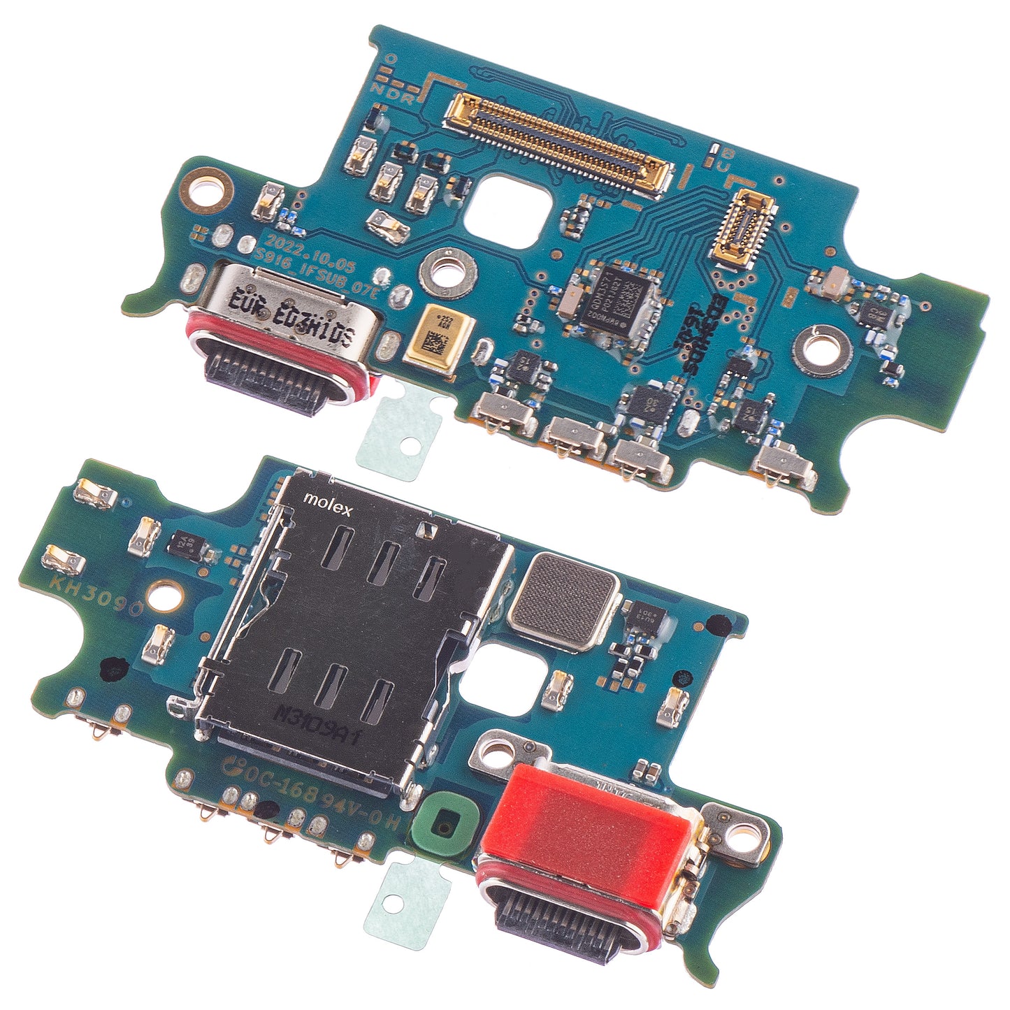 Carte avec Connecteur de Charge - Microphone - Module Lecteur SIM Samsung Galaxy S23+ S916, Service Pack GH96-15620A