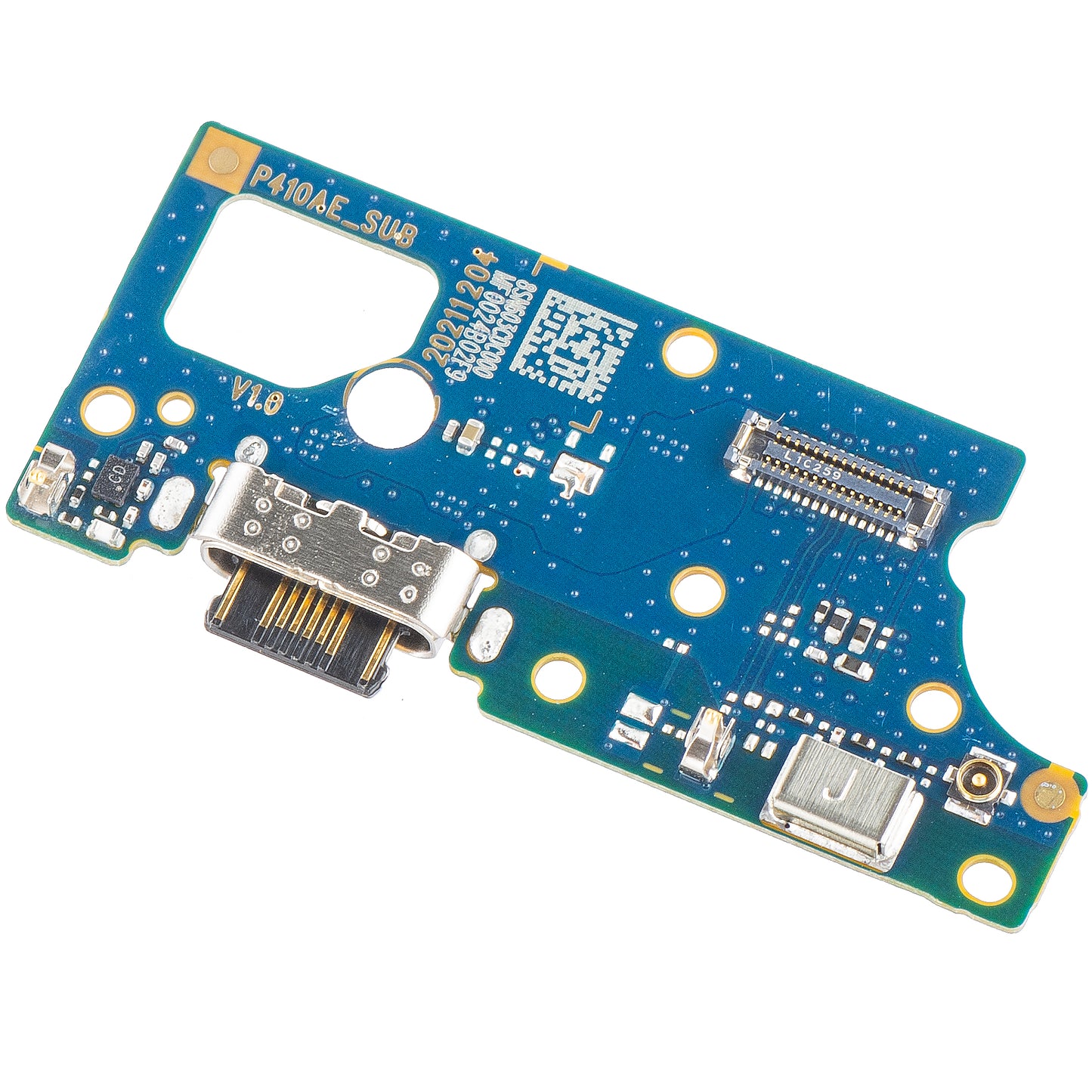 Motorola Moto Moto E32s Microphone Charging Connector Board, Service Pack 5P68C20804