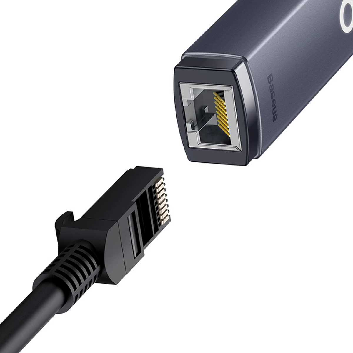 Baseus Lite Network Card, RJ45, USB-C, Gray WKQX000313