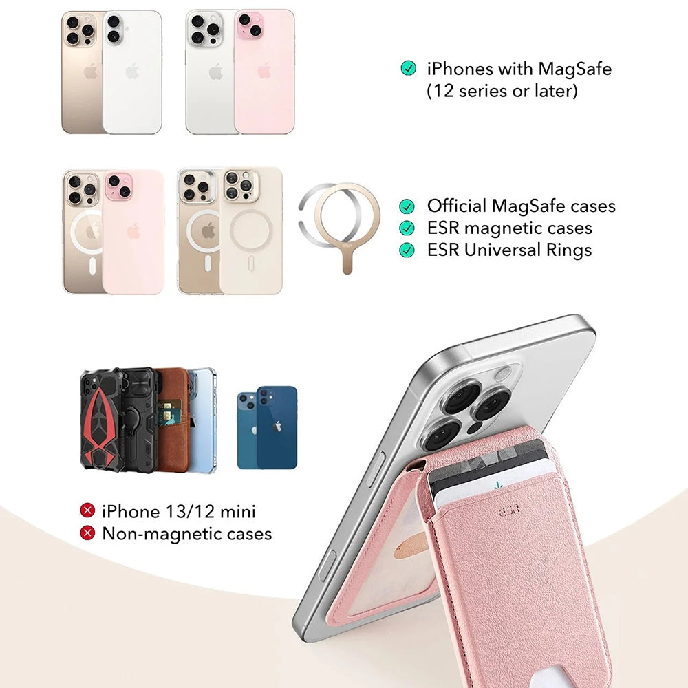 MagSafe Geldbörse, ESR, Ständer, Rosa