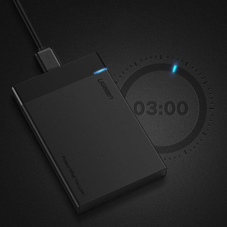 UGREEN US221 Rack for HDD / SSD SATA 2.5inch, USB 3.2, Black