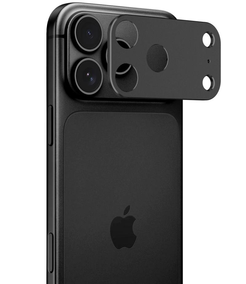 Cadre de protection pour caméra arrière Tech-Protect Camalloy Fit+ pour Apple iPhone 18 Pro Max, Aluminium, Noir